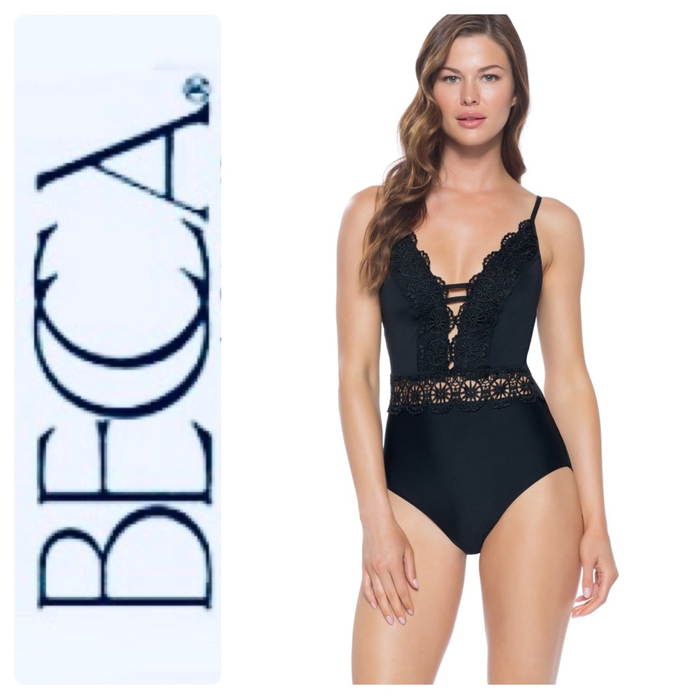 🎉HP🎉⭐️New Becca Muse Crochet One-Piece Swimsuit - Picture 5 of 12
